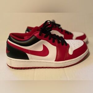 Red, Black, and White Jordan’s Size 10